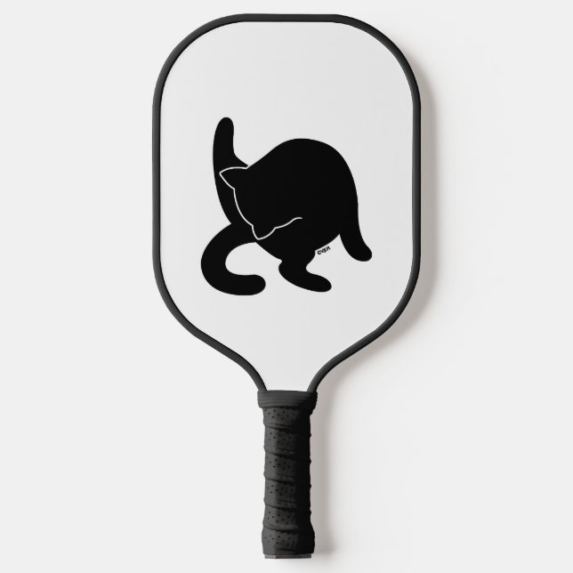 Black Cat Versus Humans mp Pickleball Paddle (Front)