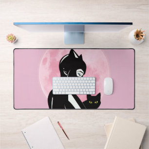 Black Cat Vibes Mouse Pad