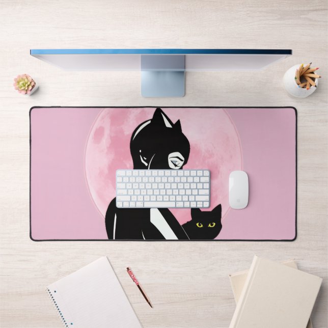 Black Cat Vibes Mouse Pad (Office 1)