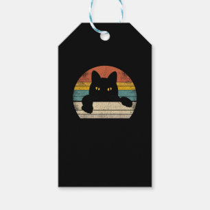 Black Cat Vintage Retro Style - Cats Lover Gift Tags