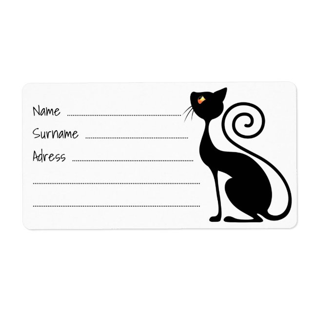 Black Cat Vintage Style Design (Front)