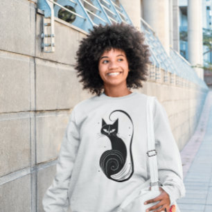 BLACK CAT VINTAGE T-SHIRT  SWEATSHIRT