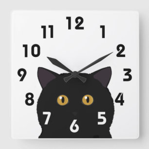 Black Cat Wall Clock