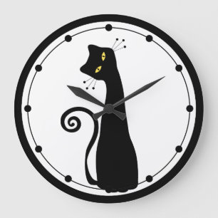 Black Cat Wall Clock