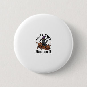 Black Cat Warning Vintage Halloween Witch Cat_1 6 Cm Round Badge