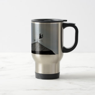 Black Cat Weather Vane Travel Mug