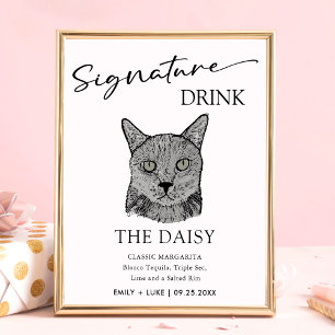 Black Cat Wedding Signature Drink Sign