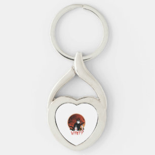 Black Cat What Cat Muderous T Shirtblack cat what Key Ring