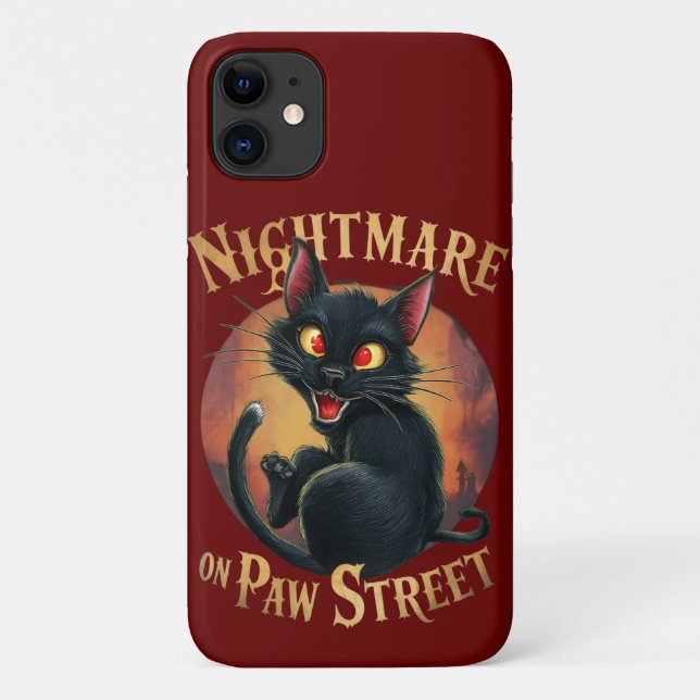 Black Cat Where Horror Meets Fantasy Case-Mate iPhone Case (Back)