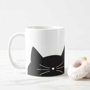 Black Cat, Whiskers and Tail Coffee Mug