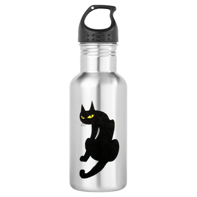 BLACK CAT  white 532 Ml Water Bottle (Front)