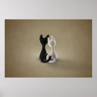 Black Cat White Cat (Colour 3) Poster