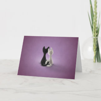 Black Cat White Cat (Colour 4) Holiday Card