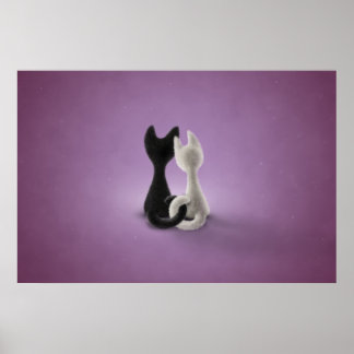 Black Cat White Cat (Colour 4) Poster