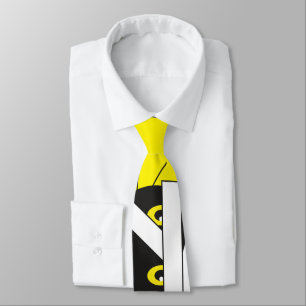 black cat white mummy wraped character neck ties