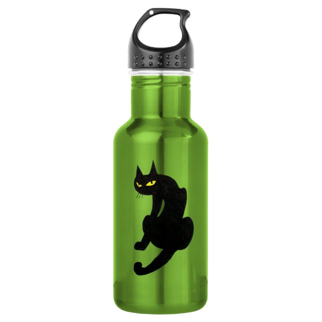 BLACK CAT  white,pink 532 Ml Water Bottle (Front)
