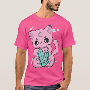 Black Cat Wicca Cute Anime Neko Kitten Nugoth Prem T-Shirt