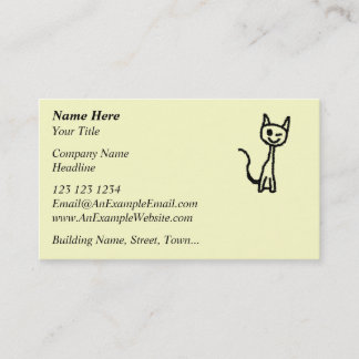 Black Cat, Winking. Business Card