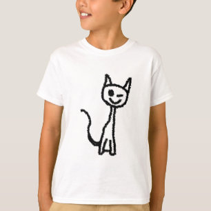 Black Cat, Winking. T-Shirt