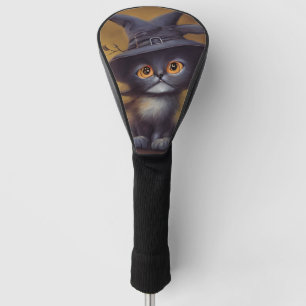 Black Cat Witch Cat Golf Head Cover