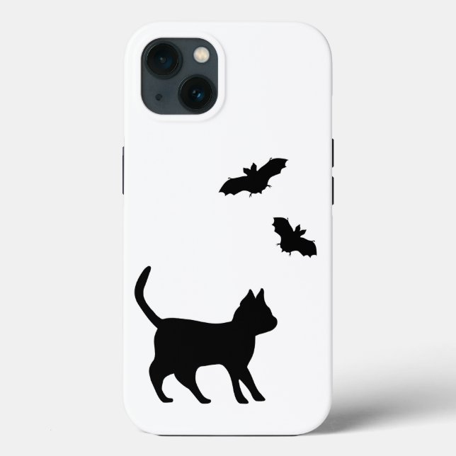 Black Cat with Bat Case-Mate iPhone Case (Back)