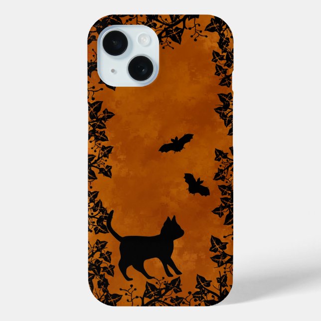 Black Cat with Bat Case-Mate iPhone Case (Back)