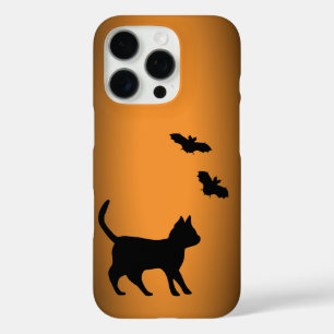 Black Cat with Bat iPhone 16 Pro Case