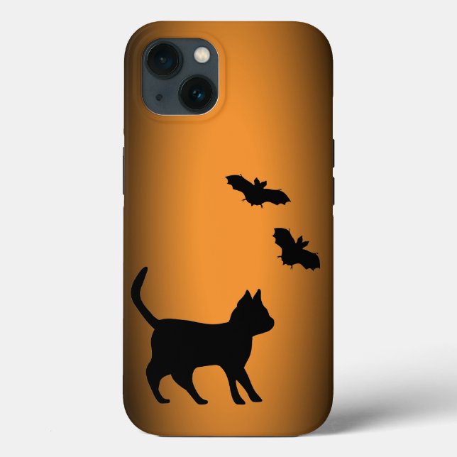 Black Cat with Bat Case-Mate iPhone Case (Back)