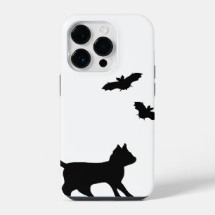 Black Cat with Bat iPhone 14 Pro Case