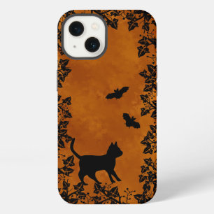 Black Cat with Bat iPhone 13 Case