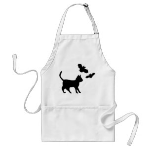 Black Cat with Bat Standard Apron