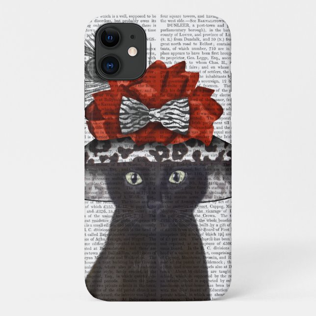 Black Cat with Fabulous Hat Case-Mate iPhone Case (Back)