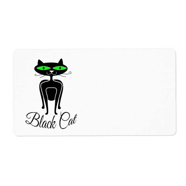Black cat with green eyes (Front)