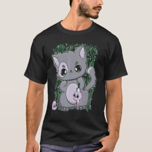 Black Cat With Magic Item For Yandere And Lovecore T-Shirt