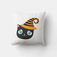 Black Cat with Sad Eyes and Whimsical Hat