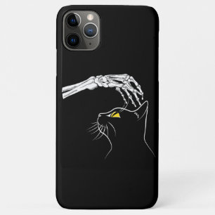 Black Cat With Skeleton Hand Halloween Spooky Case-Mate iPhone Case