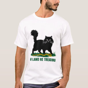 Black Cat With Snake Oh Lawd He Treading Nature An T-Shirt