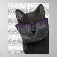 Black Cat with Sunglasses