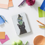Black Cat with Teacups and Blackbird iPad Mini Cover<br><div class="desc">Black Cat with Teacups and Blackbird by FabFunky. Features a black cat with stacked teacups and a black bird atop its head. | 191546D</div>
