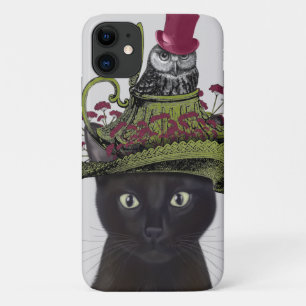 Black Cat with Teapot and Owl Case-Mate iPhone Case