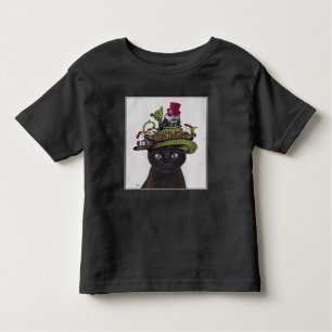 Black Cat with Teapot and Owl Toddler T-Shirt
