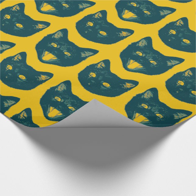 Black Cat Wrapping Paper (Corner)