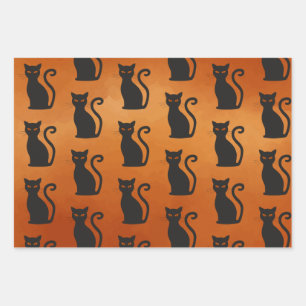 Black Cat Wrapping Paper Sheet