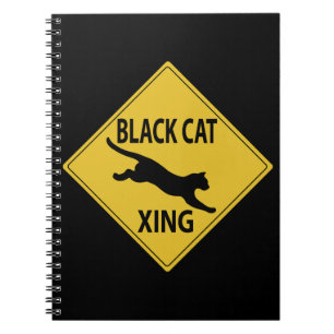 Black Cat Xing Spiral Notebook