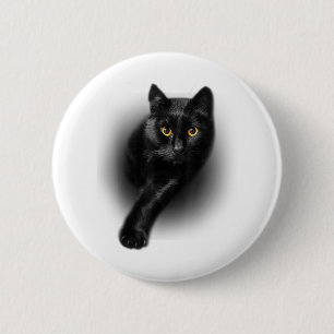 Black Cat Yellow Eyes Cats 6 Cm Round Badge