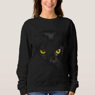 Black Cat Yellow Eyes Graphic Tees Men Women Boys 