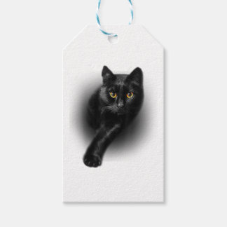 Black Cat Yellow Eyes T-Shirt Cats Tee Gift Tags