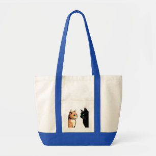 Black Cat Zoning Out - Funny Kitten Meme Tote Bag