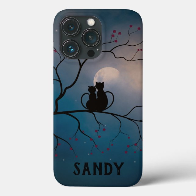 Black Cats and Moon and Stars  Case-Mate iPhone Case (Back)