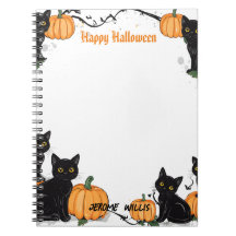 Black cats and Pumpkin Happy Halloween